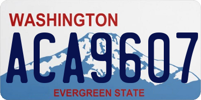 WA license plate ACA9607