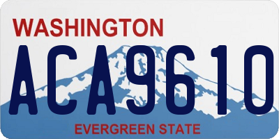 WA license plate ACA9610