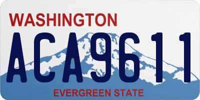 WA license plate ACA9611