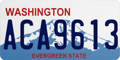WA license plate ACA9613