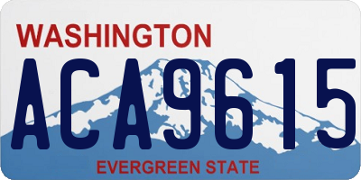 WA license plate ACA9615