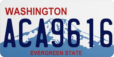 WA license plate ACA9616