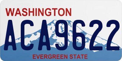 WA license plate ACA9622