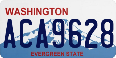 WA license plate ACA9628