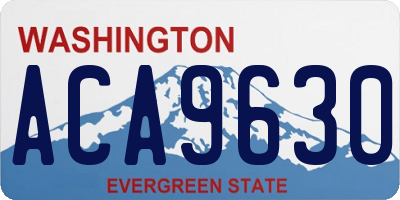 WA license plate ACA9630