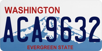 WA license plate ACA9632