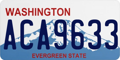 WA license plate ACA9633