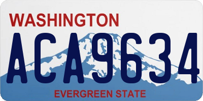 WA license plate ACA9634