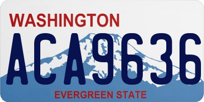 WA license plate ACA9636