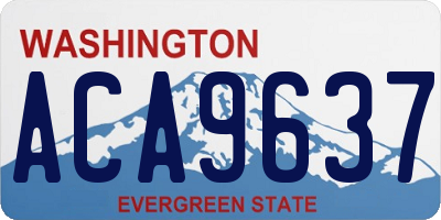 WA license plate ACA9637