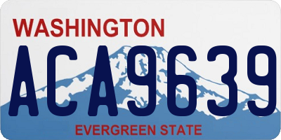 WA license plate ACA9639