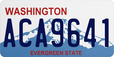 WA license plate ACA9641
