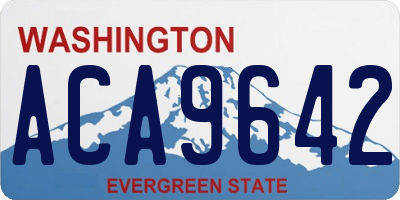 WA license plate ACA9642