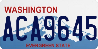 WA license plate ACA9645