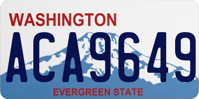 WA license plate ACA9649