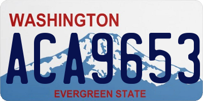 WA license plate ACA9653