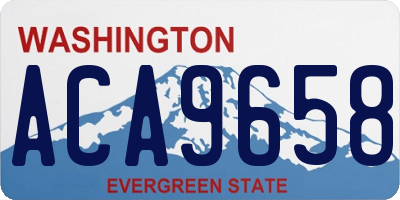 WA license plate ACA9658