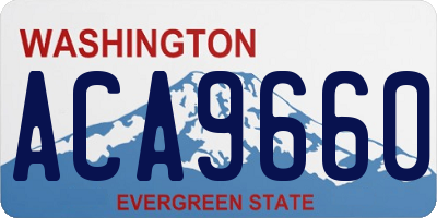 WA license plate ACA9660