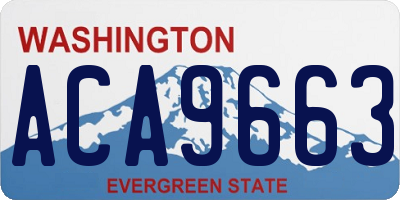 WA license plate ACA9663
