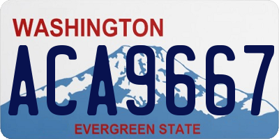 WA license plate ACA9667