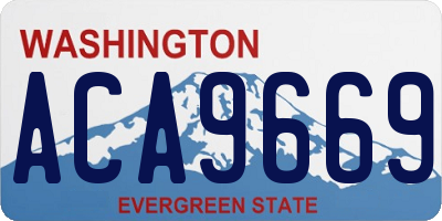 WA license plate ACA9669