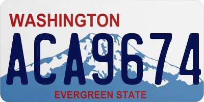 WA license plate ACA9674