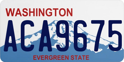 WA license plate ACA9675