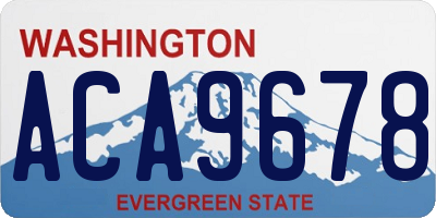 WA license plate ACA9678