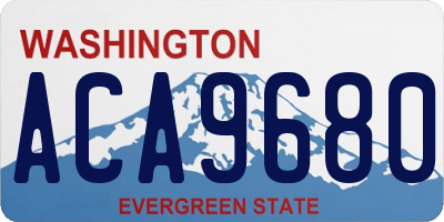 WA license plate ACA9680
