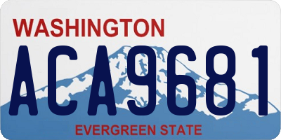 WA license plate ACA9681