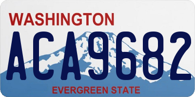 WA license plate ACA9682