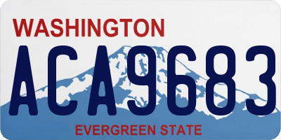 WA license plate ACA9683
