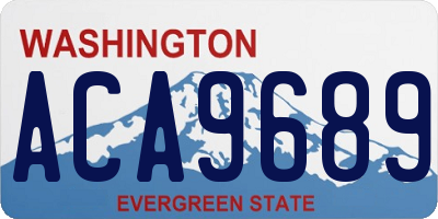 WA license plate ACA9689