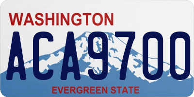 WA license plate ACA9700