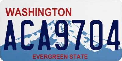 WA license plate ACA9704