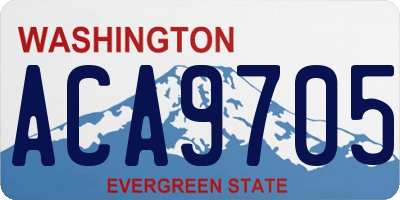WA license plate ACA9705