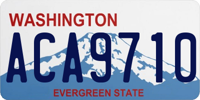WA license plate ACA9710