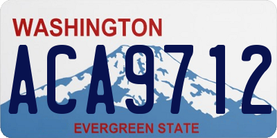 WA license plate ACA9712
