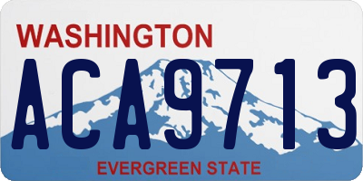 WA license plate ACA9713