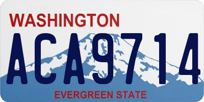 WA license plate ACA9714