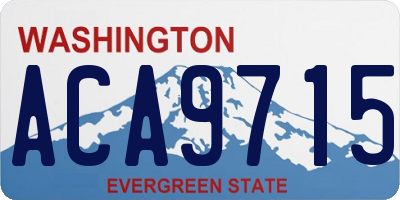 WA license plate ACA9715