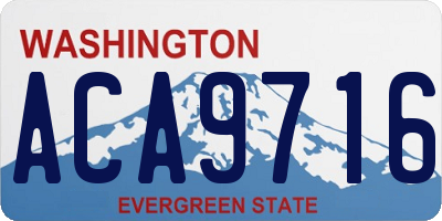 WA license plate ACA9716