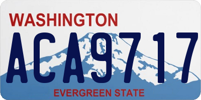 WA license plate ACA9717