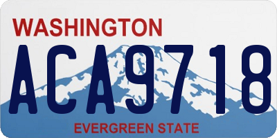 WA license plate ACA9718