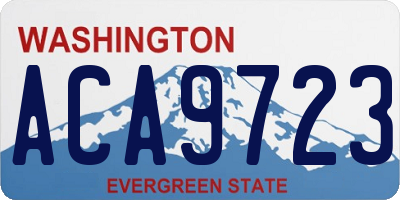 WA license plate ACA9723