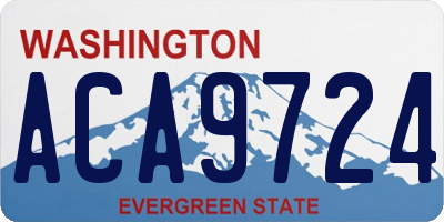WA license plate ACA9724