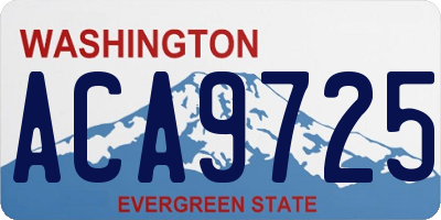 WA license plate ACA9725