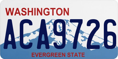 WA license plate ACA9726