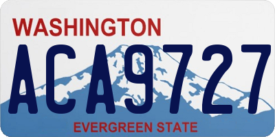 WA license plate ACA9727