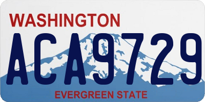 WA license plate ACA9729